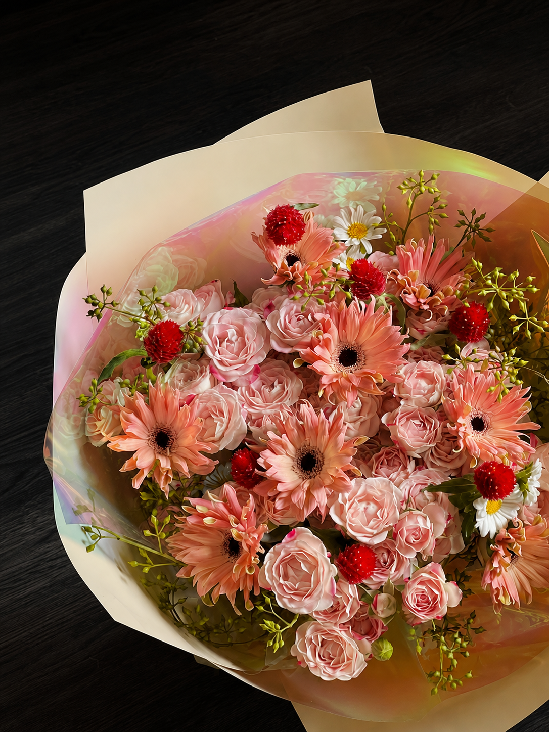 Strawberries cake chi tiết 1-2 - hoa sinh nhat dau ngot vui tuoi Flocaa