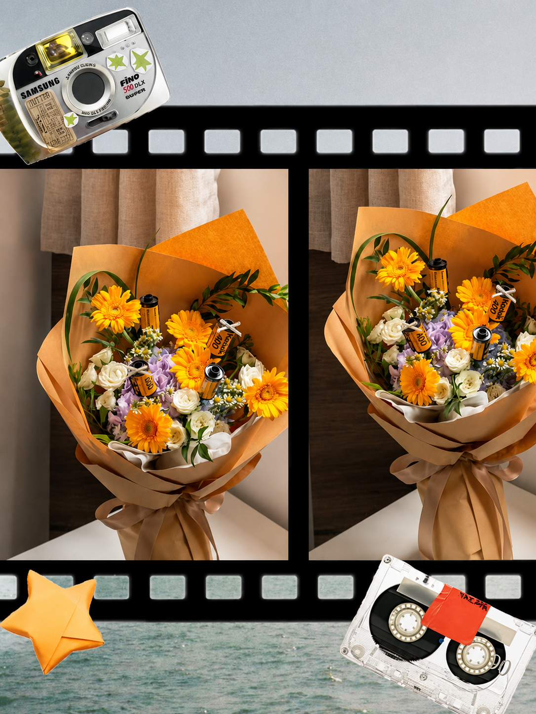 Kodak Yellow Memory - hoa chuc mung vang cam ruc ro Flocaa