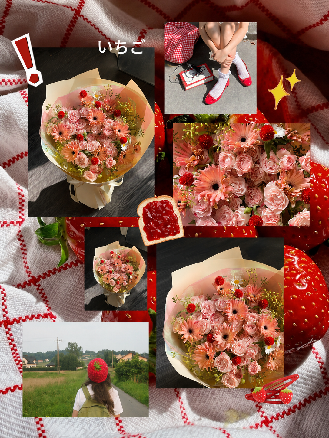 Strawberries cake - hoa sinh nhat dau ngot vui tuoi Flocaa